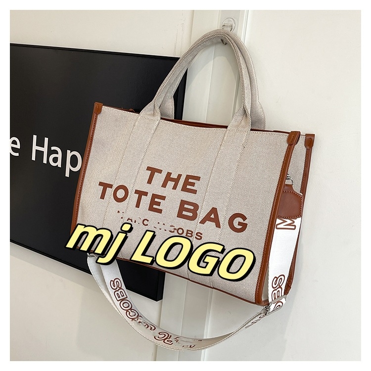 2025 nova tote torba velikog kapaciteta s otiskom slova – platnena crossbody torba za žene