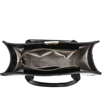 Dezia geantă de umăr din PU pentru femei – stil urban minimalist, formă orizontală pătrată, închidere cu fermoar