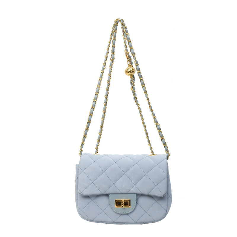 PU crossbody torba s romboidnim lancem – gradski stil, zaključavanje
