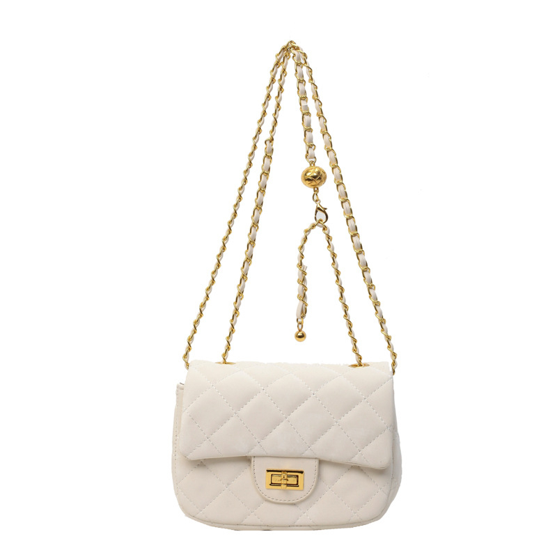PU crossbody torba s romboidnim lancem – gradski stil, zaključavanje