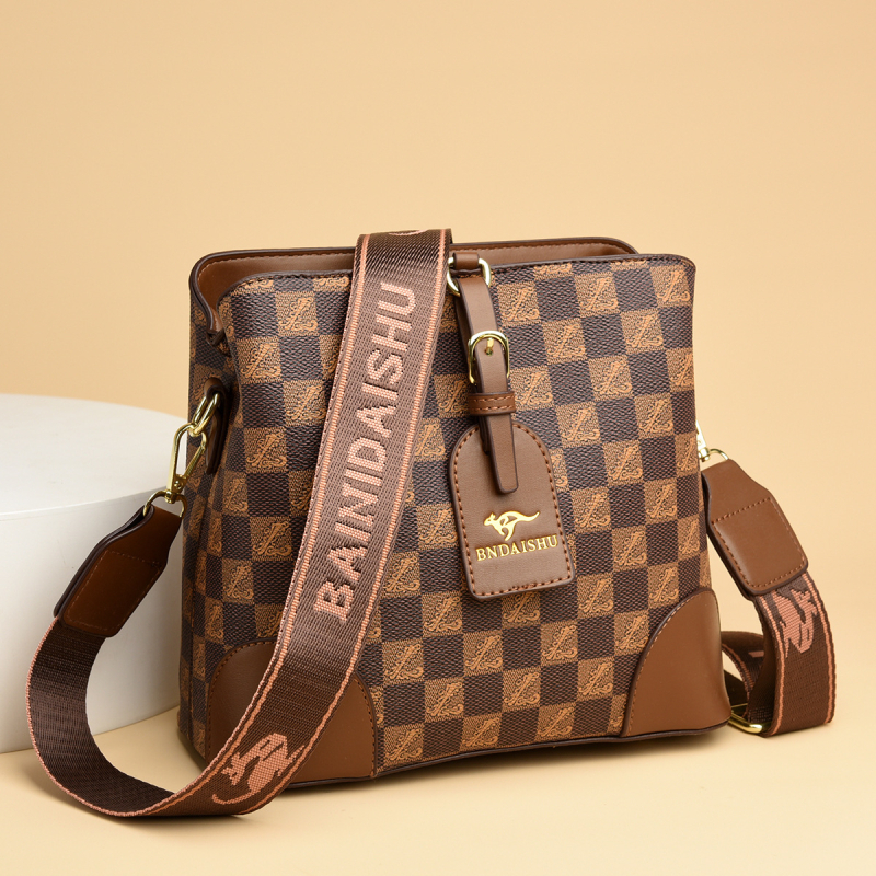 Ženska crossbody bucket torba — PU koža, zatvarač, unutarnja ID pretinac, oblik kante, jednoručni remen (Ljeto 2024, street trend)