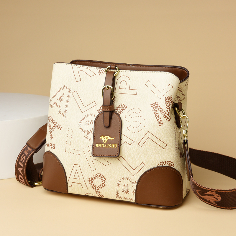 Ženska crossbody bucket torba — PU koža, zatvarač, unutarnja ID pretinac, oblik kante, jednoručni remen (Ljeto 2024, street trend)