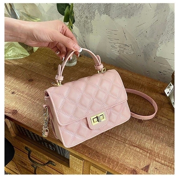 Freedom PU crossbody kvadratna torbica sa zaključavanjem i unutarnjim džepom sa zatvaračem
