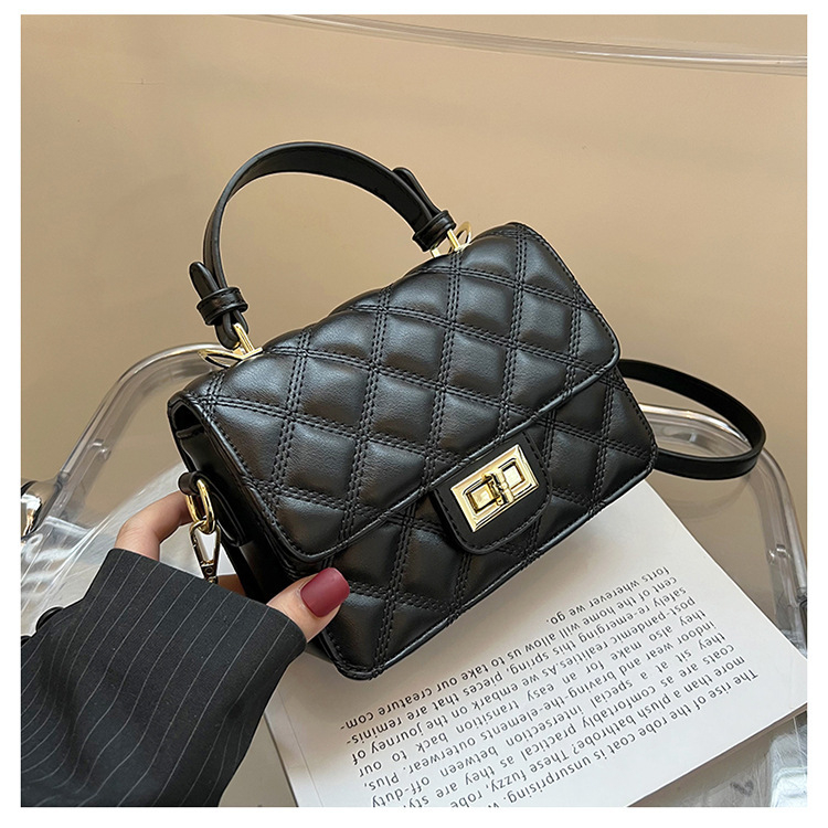 Freedom PU crossbody kvadratna torbica sa zaključavanjem i unutarnjim džepom sa zatvaračem