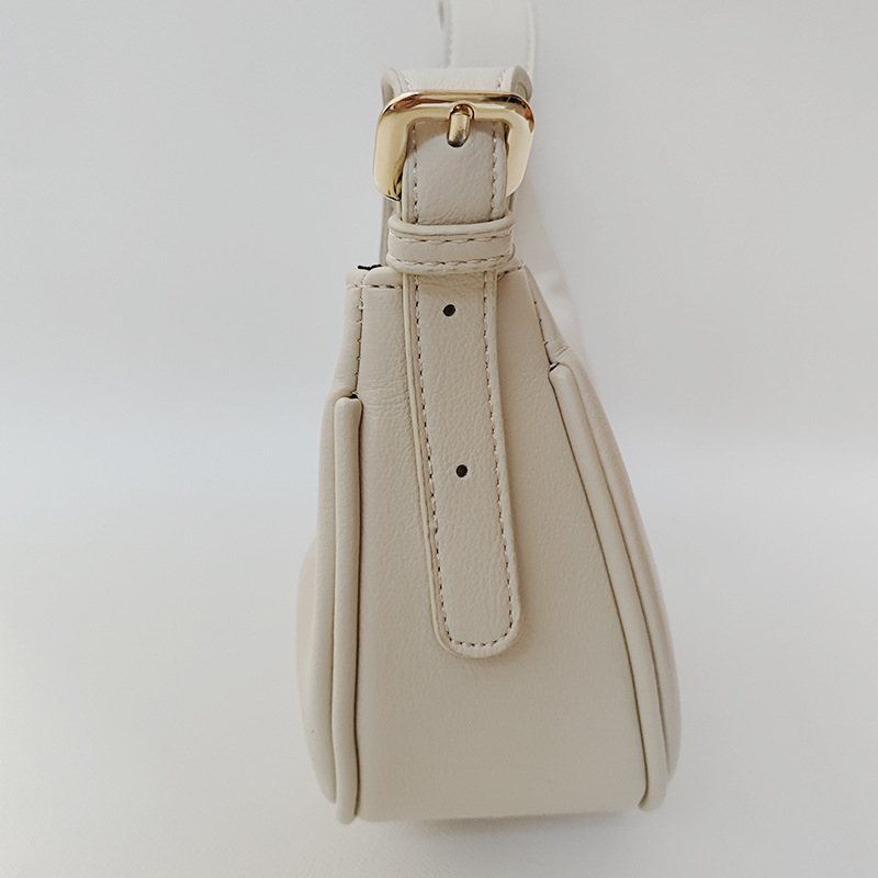 Ženska torba ispod pazuha u frnskom nišnom stilu, crossbody dumpling torba s naborima oblaka, PU, mala, proljeće 2024
