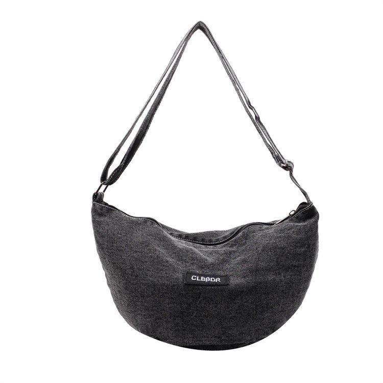 Ženska minimalistička crossbody torba od ispranog denima, mala veličina, model 2025