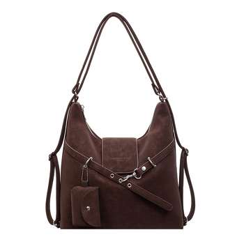 Bőr Tote crossbody táska, függőleges négyzetes alak, kapucsukásos zárás, belső zsebek telefonhoz és dokumentumokhoz