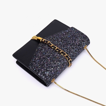 Qinlang corduroy mala kvadratna crossbody torbica s PU podstavom, magnetsko zatvaranje, pogodna za slobodno vrijeme