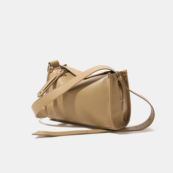 Crossbody torbica s oblikom jastuka, PU koža, urbani minimalistički stil, skriveni džep na zatvarač, džep za telefon i pregradnim džepom