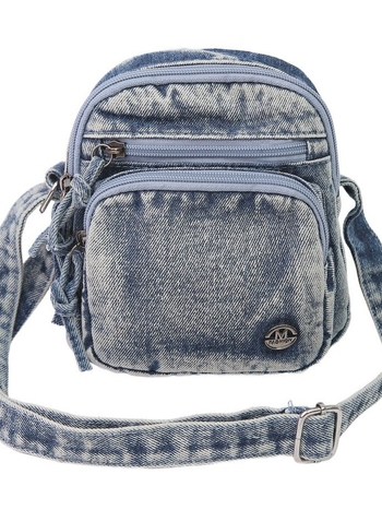 Denim torba za rame u obliku košare sa zipom, mala kvadratna crossbody za telefon, podstava od poliesterja