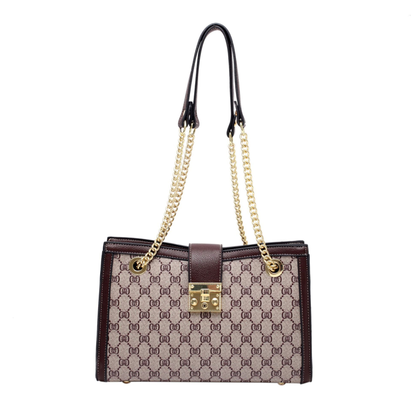 Ženska tote torba s printom, velika kapaciteta, moderan retro casual stil, lančani remen
