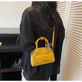 PU koža retro ženska torbica, kvadratnog oblika, zatvarač, poliester podstava, unutarnji džep sa zipom