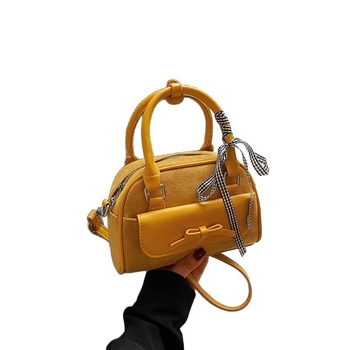 PU koža retro ženska torbica, kvadratnog oblika, zatvarač, poliester podstava, unutarnji džep sa zipom