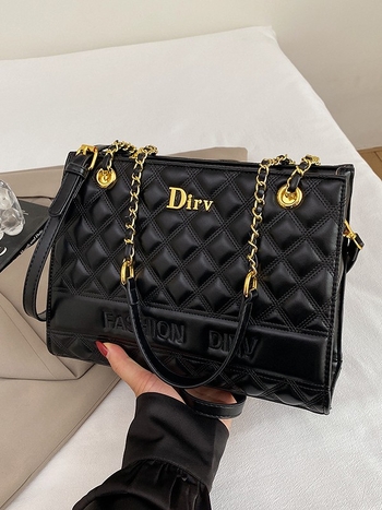 Unisex torba s lancem, kvilt PU, horizontalni kvadratni oblik, zatvarač
