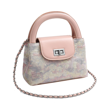 PU crossbody torbica – gradski jednostavan stil, vodoravni kvadratni oblik, zatvaranje kopčom, podstava od poliestera