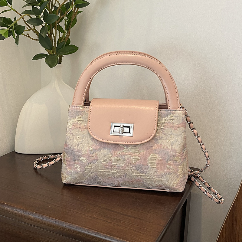 PU crossbody torbica – gradski jednostavan stil, vodoravni kvadratni oblik, zatvaranje kopčom, podstava od poliestera