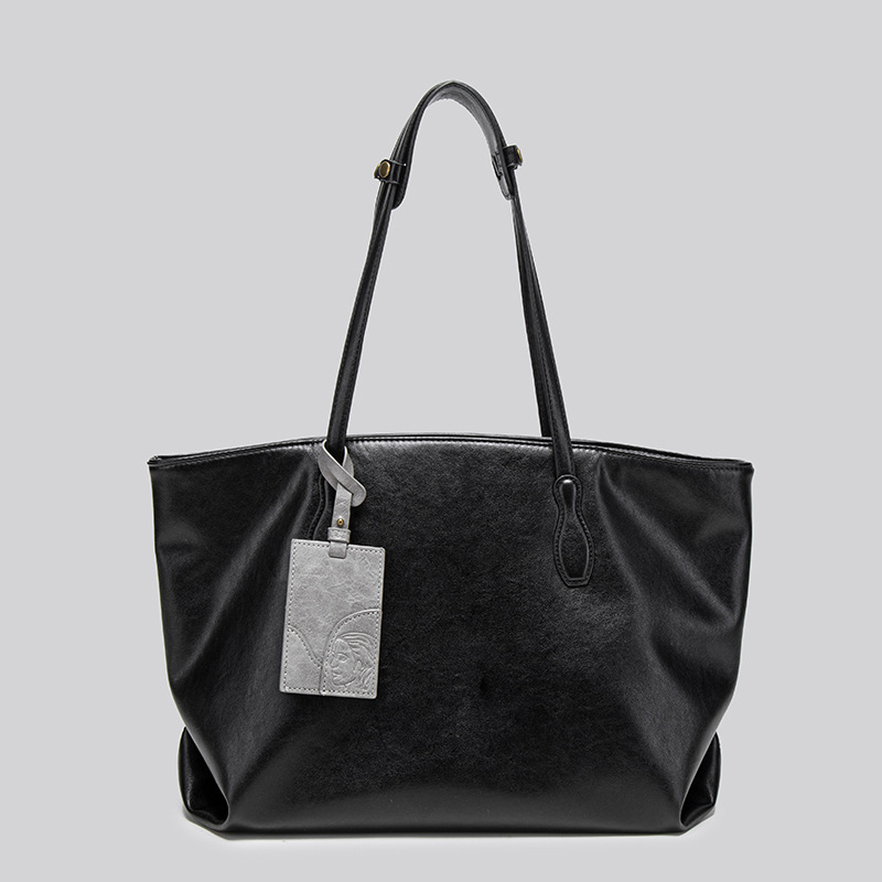 PU tote torba velike kapacitete, gradski minimalistički stil, zatvarač na zip, unutarnja džep sa zipom, poliester podstava