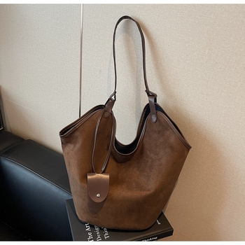 Ženska torba preko ramena od Deerskin kože, horizontalnog kvadratnog oblika, PU podstava, zatvarač, laminirani unutarnji džep