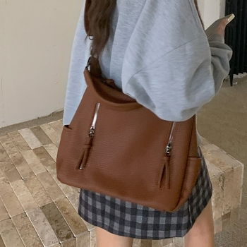 Geantă tote pentru femei în stil street, material PU, formă orizontală pătrată, închidere cu fermoar, buzunar interior cu fermoar