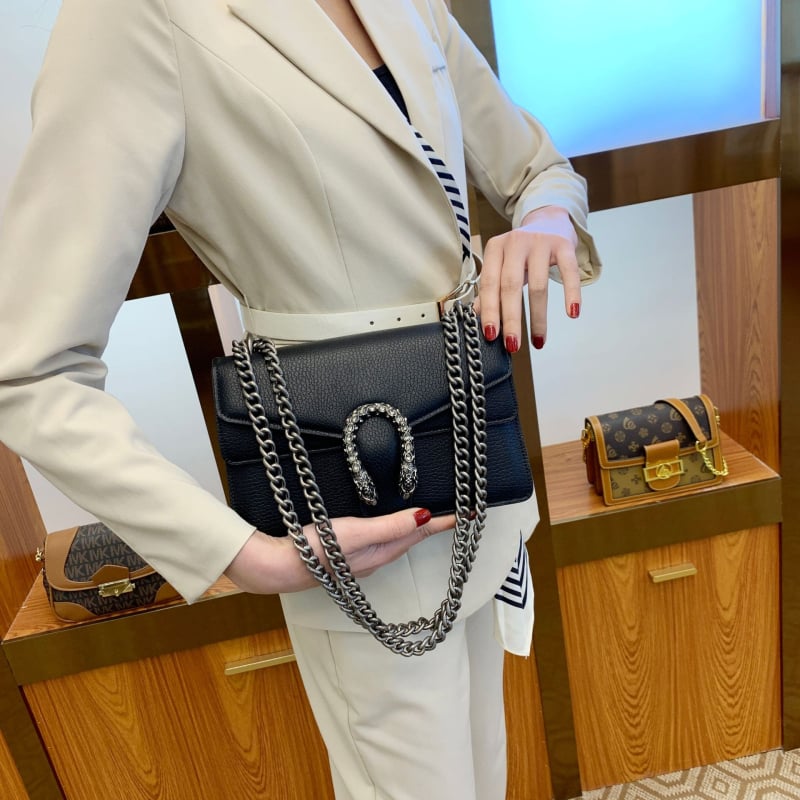 Geantă de birou din PU, stil urban minimalist, curea crossbody, buzunar interior cu fermoar