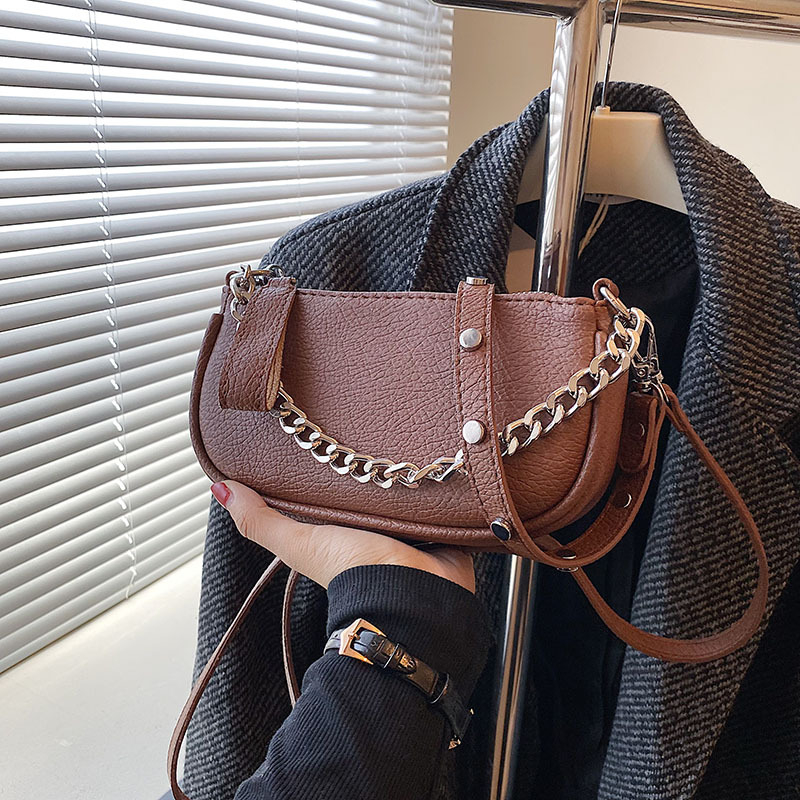 Geantă de subraț cu siluetă orizontală pătrată (PU, închidere cu fermoar, căptușeală din poliester, buzunar pentru telefon, bretea simplă)