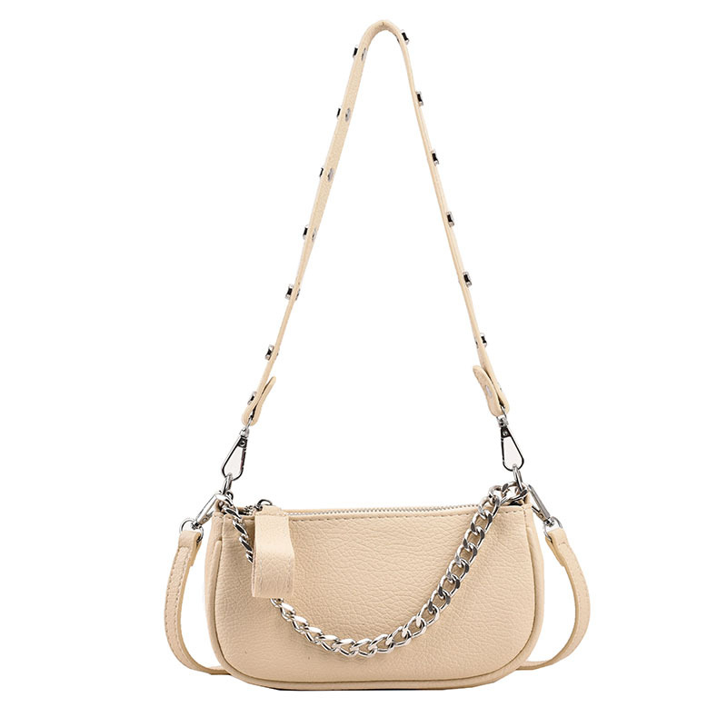 Geantă de subraț cu siluetă orizontală pătrată (PU, închidere cu fermoar, căptușeală din poliester, buzunar pentru telefon, bretea simplă)