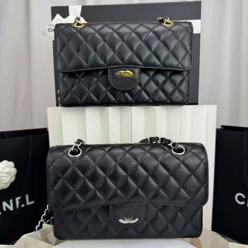 Ženska torbica od prave kože s dijamantnom lancem, vodoravnog kvadratnog oblika, zaključavanje lokotom, unutarnja džep s zipom