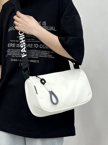 Geantă crossbody din pânză impermeabilă, stil Dumpling, pentru femei, capacitate mare, închidere cu fermoar, căptușeală poliester-cotton