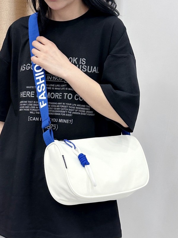 Geantă crossbody din pânză impermeabilă, stil Dumpling, pentru femei, capacitate mare, închidere cu fermoar, căptușeală poliester-cotton