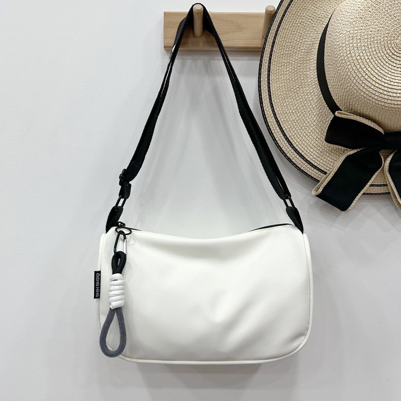 Geantă crossbody din pânză impermeabilă, stil Dumpling, pentru femei, capacitate mare, închidere cu fermoar, căptușeală poliester-cotton