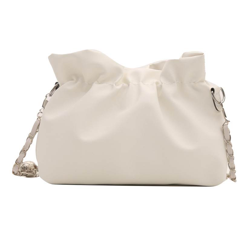 Geantă bucket texturată pentru femei, material PU, stil stradal, deschidere cu bandă, căptușeală poliester