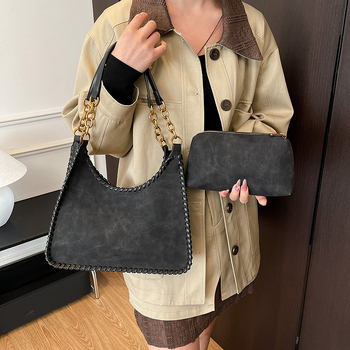 Geantă subraț — stil urban, material PU, formă orizontală pătrată, închidere magnetică, buzunar interior pentru telefon, curea de umăr simplă