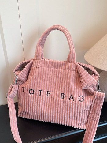 Corduroy Crossbody válltáska, Street style, mágneses zár, belső cipzáros zseb, poliészter bélés, horizontális négyszögletes forma, ősz 2025