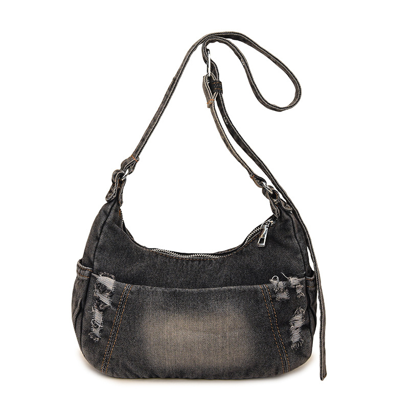 Ženska denim torba preko ramena, 2025 nova moda, dumpling-stil crossbody, svakodnevna torba