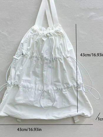 Unisex ikdienas šņorētā mugursoma, 20–35L, 14 collu klēpjdators, audums, pilsētas stils brīvā laika ceļojumiem