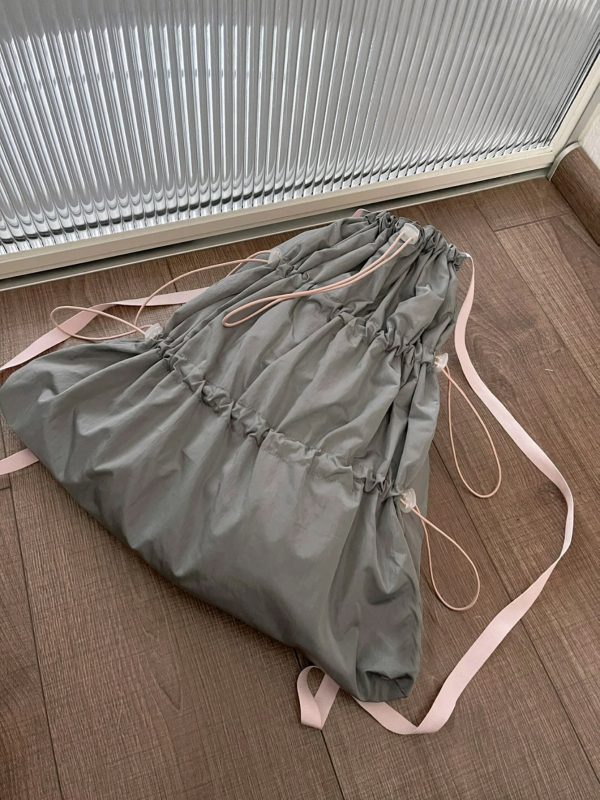 Unisex ikdienas šņorētā mugursoma, 20–35L, 14 collu klēpjdators, audums, pilsētas stils brīvā laika ceļojumiem