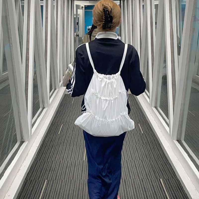 Unisex ikdienas šņorētā mugursoma, 20–35L, 14 collu klēpjdators, audums, pilsētas stils brīvā laika ceļojumiem