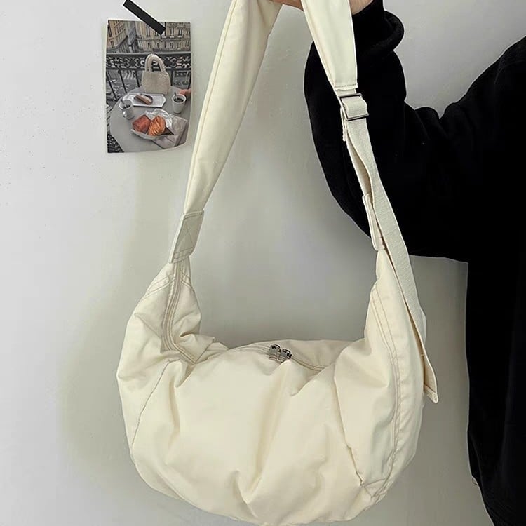 Ženska crossbody torba (ulični stil; svila; cilindrični oblik; zatvarač; unutarnja džep sa zatvaračem)
