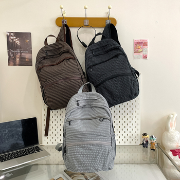 Nylon plecaku vīriešu/abi, 20–35L, piemērots 14 collu klaviatūrai, elpojošs, izliektas plecu siksnas brīvā laika ceļojumiem