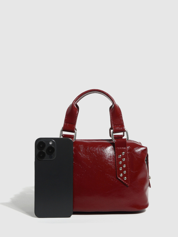 PU ženska torba u ulično-trendu stilu, Boston stil, vodoravni kvadratni oblik, zatvaranje zipom