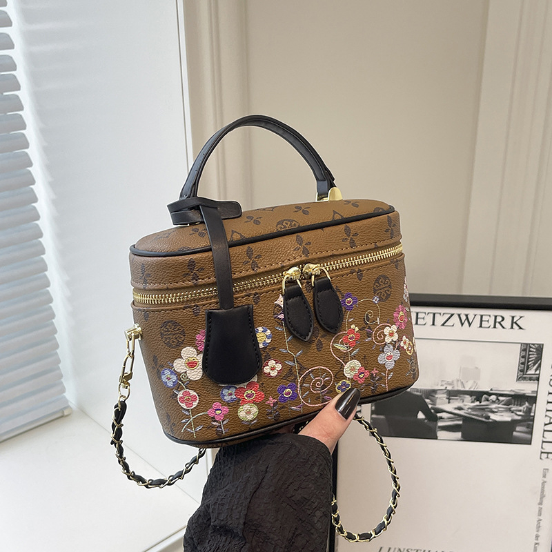 Ženska box torba, ulični stil, PU materijal, horizontalno kvadrati oblik, zatvarač, lančani remen