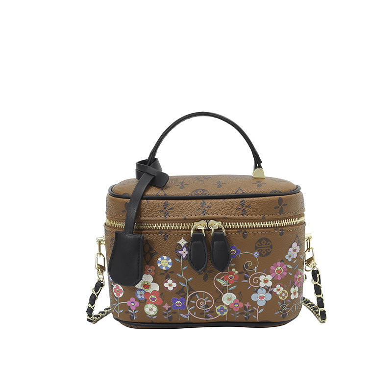 Ženska box torba, ulični stil, PU materijal, horizontalno kvadrati oblik, zatvarač, lančani remen