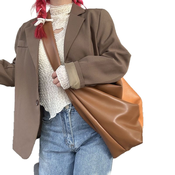 PU torba Tote s ramenskim pojasom, gradski stil, zatvaranje na zip, unutarnja džep sa zipom