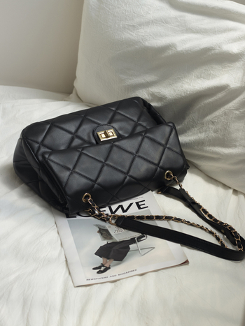 PU torba za ramena s kviltnim dijamantnim uzorkom, lančani remen, skriveni džep na zip, proljeće 2025 izdanje