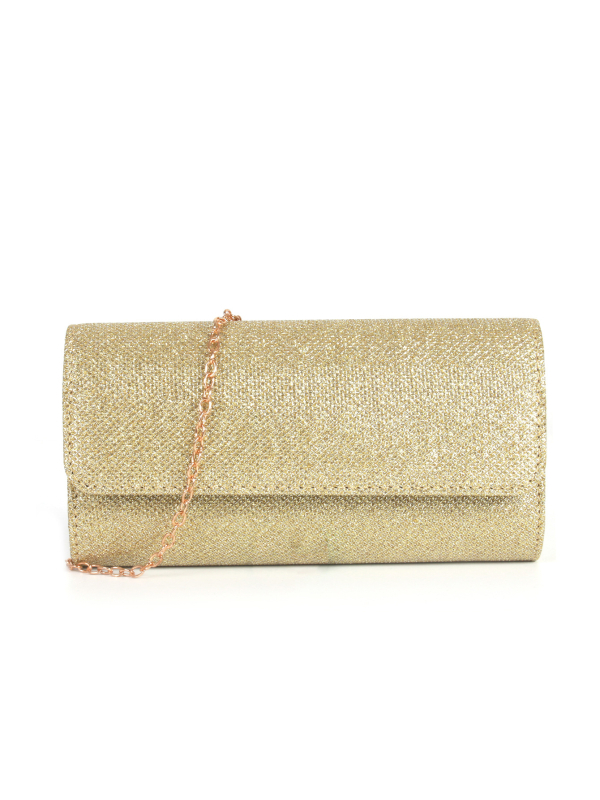 Prom Queen клач с верижна презрамка (твърд корпус, хоризонтално квадратна форма, затваряне с капак, вътрешен джоб за телефон и джоб за ID, полиестерна външна част и подкладка)