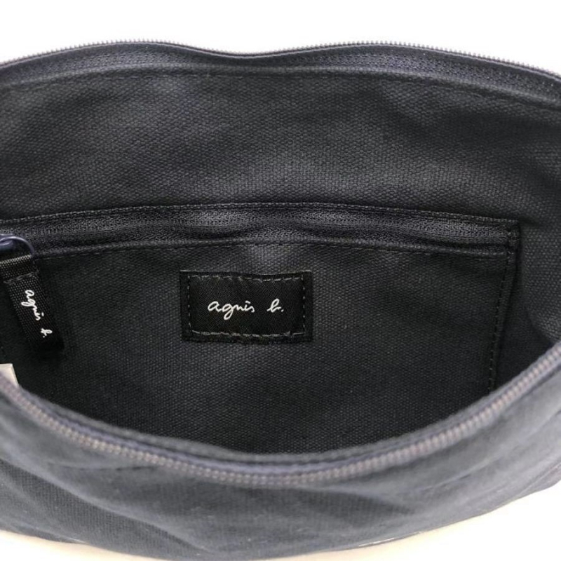 Platnena crossbody torba s zatvaračem, bez podstave, vodoravni kvadratni oblik, gradski minimalistički stil