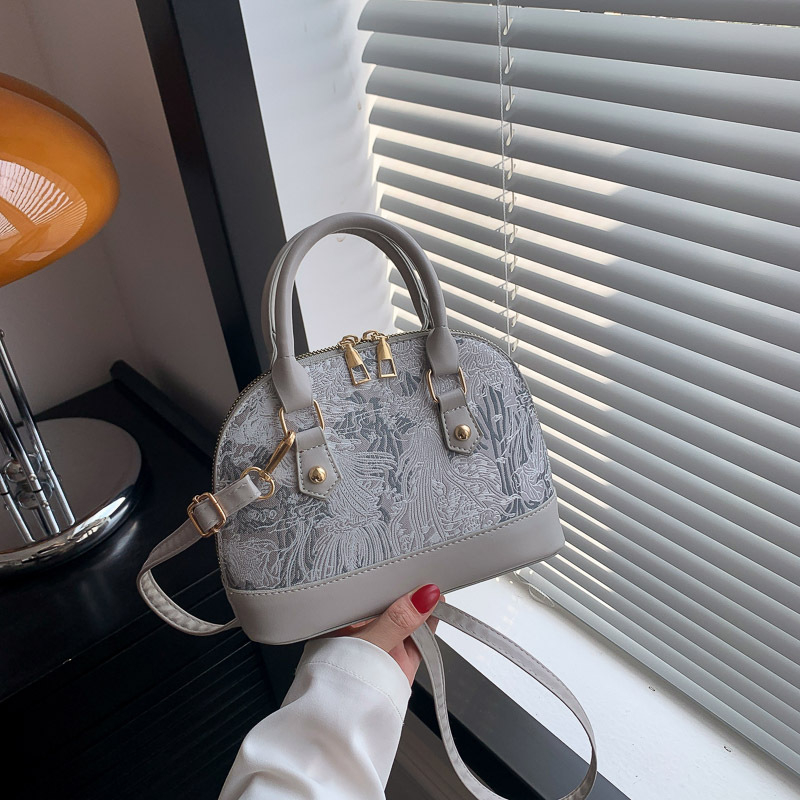 PU školjkasta torbica – gradski stil, torba za rame ili crossbody sa zatvaračem, džep za telefon