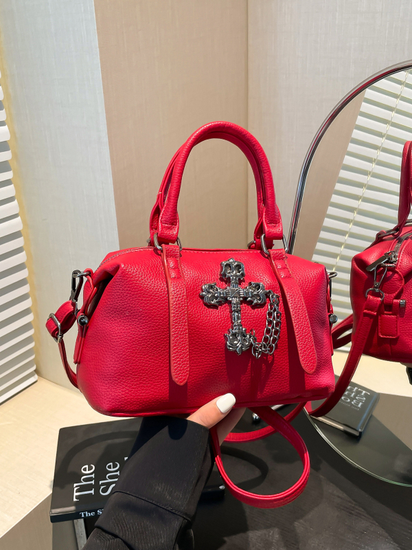 PU anyagú válltáska városi egyszerű stílussal, függőleges négyzetes forma, cipzáras zárás, márka Nuo liang