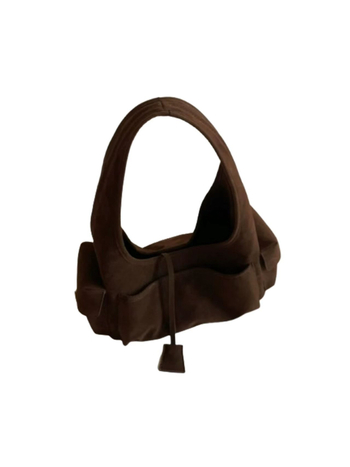 Retro szarvasbőr válltáska, őszi 2025, cipzáros zseb.