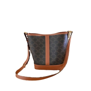 Arc de Triomphe inspirált hengeralakú bucket táska, PVC anyag, zár, belső zsebek telefonhoz és ID-hez